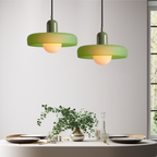 Bunte Pendelleuchte im Bauhaus-Stil - StiloGlas