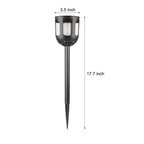 4er-Set moderne schwarze Solar-LED-Wegleuchten
