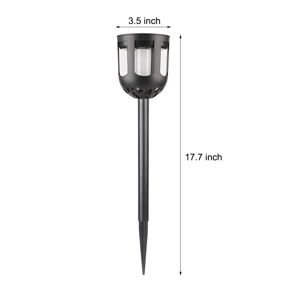 4er-Set moderne schwarze Solar-LED-Wegleuchten