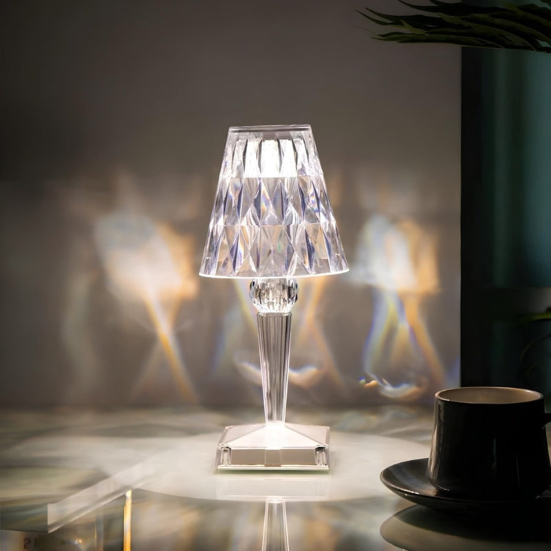 Kristall-Tischleuchte mit Touch-Steuerung - LumeCrystal