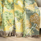 Lush Mulberry Trees Cotton Blanket