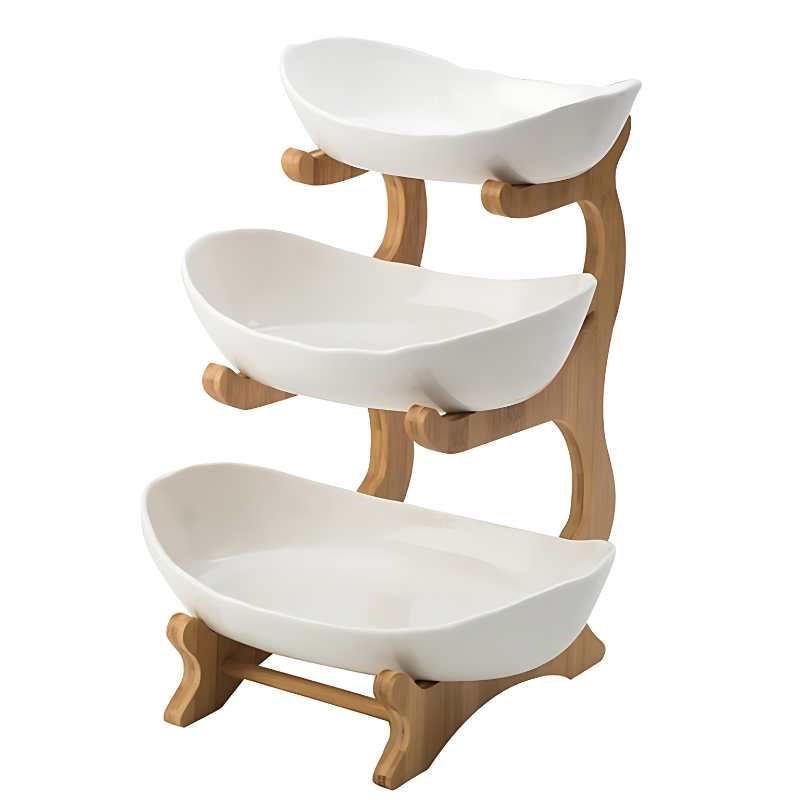 Three-tier fruit bowl