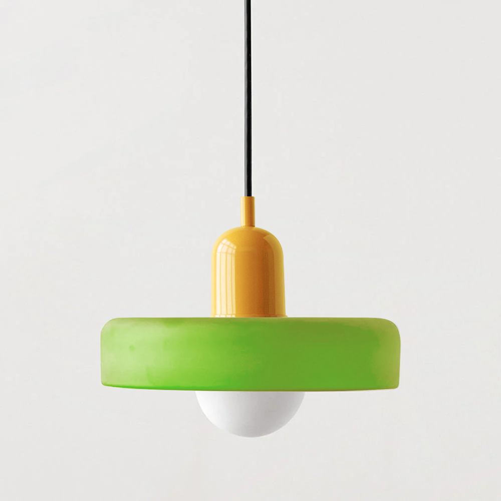 Bunte Pendelleuchte im Bauhaus-Stil - StiloGlas