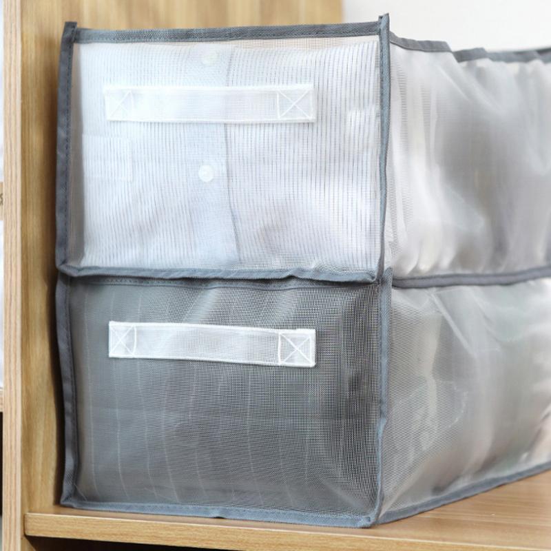 7-Fächer Kleiderschrank-Organizer aus Netzstoff