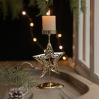 Weihnachtliche Kerzenhalter - Stern- und Tannenbaum-Design