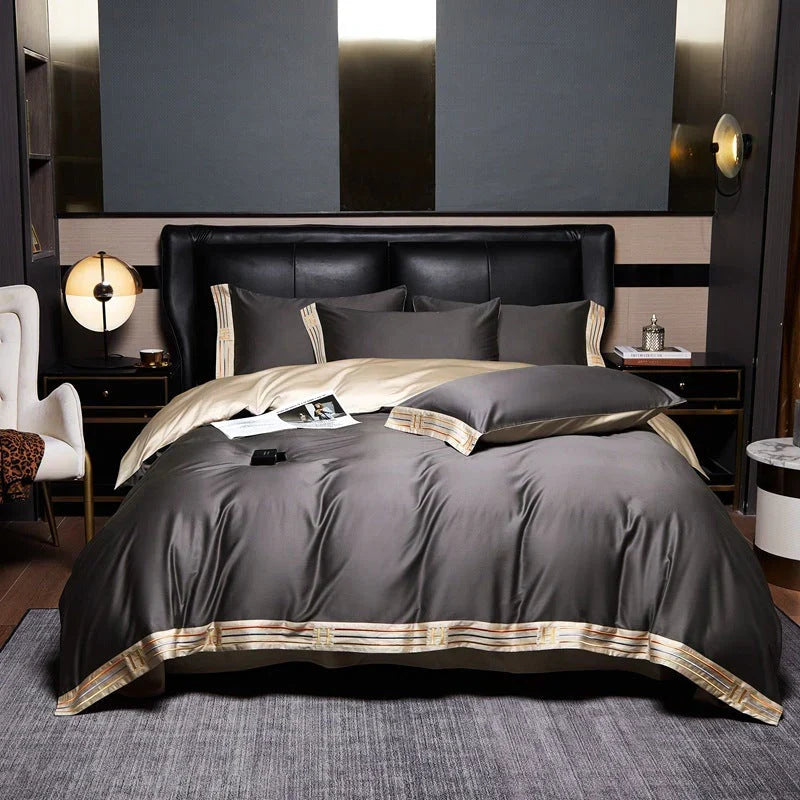 OpulenceSleep 4-Piece Satin Bedding Set