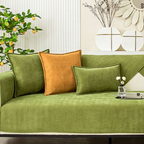 Wellen-Check Chenille-Stoff Sofabezug