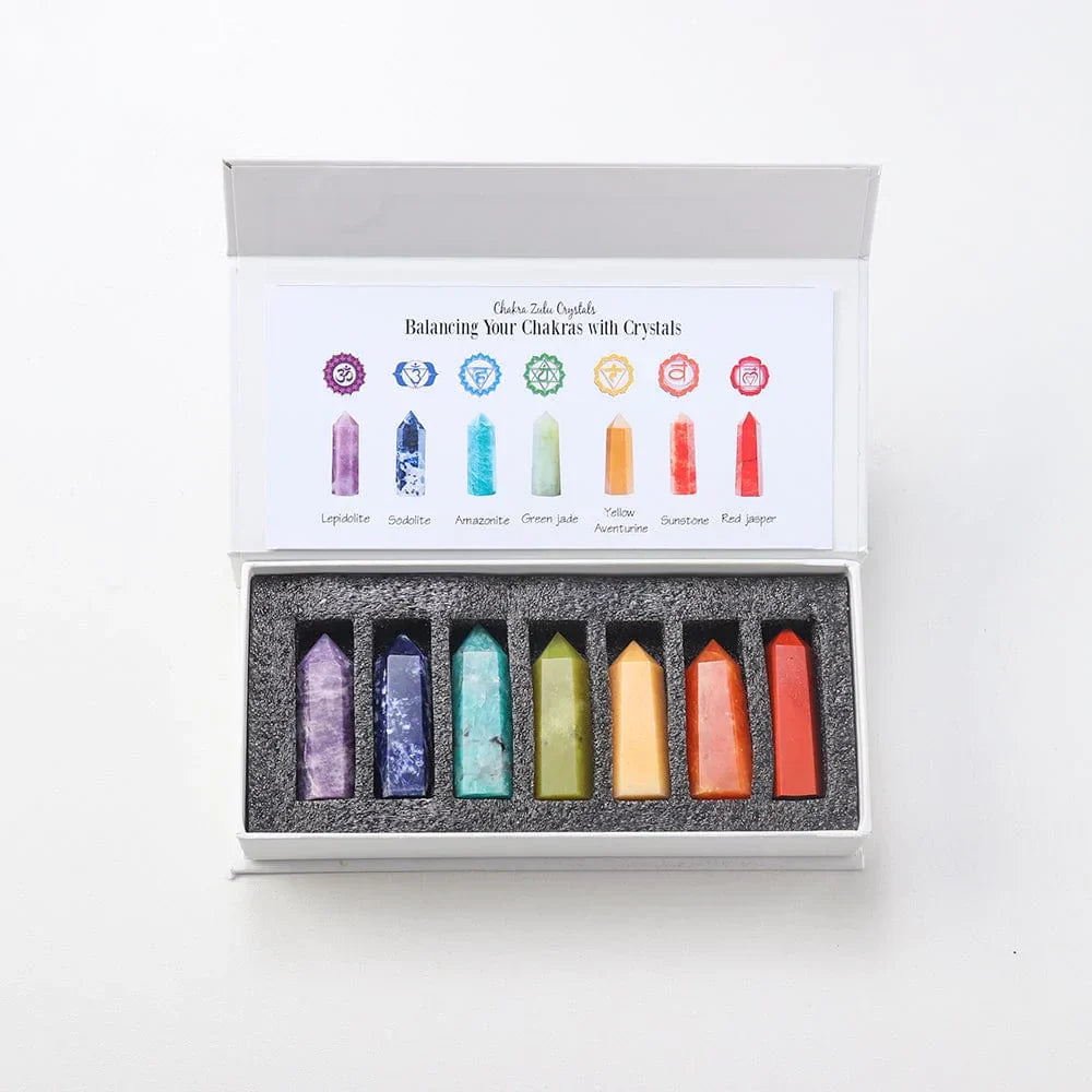 7 Chakra Steine Set Geschenk