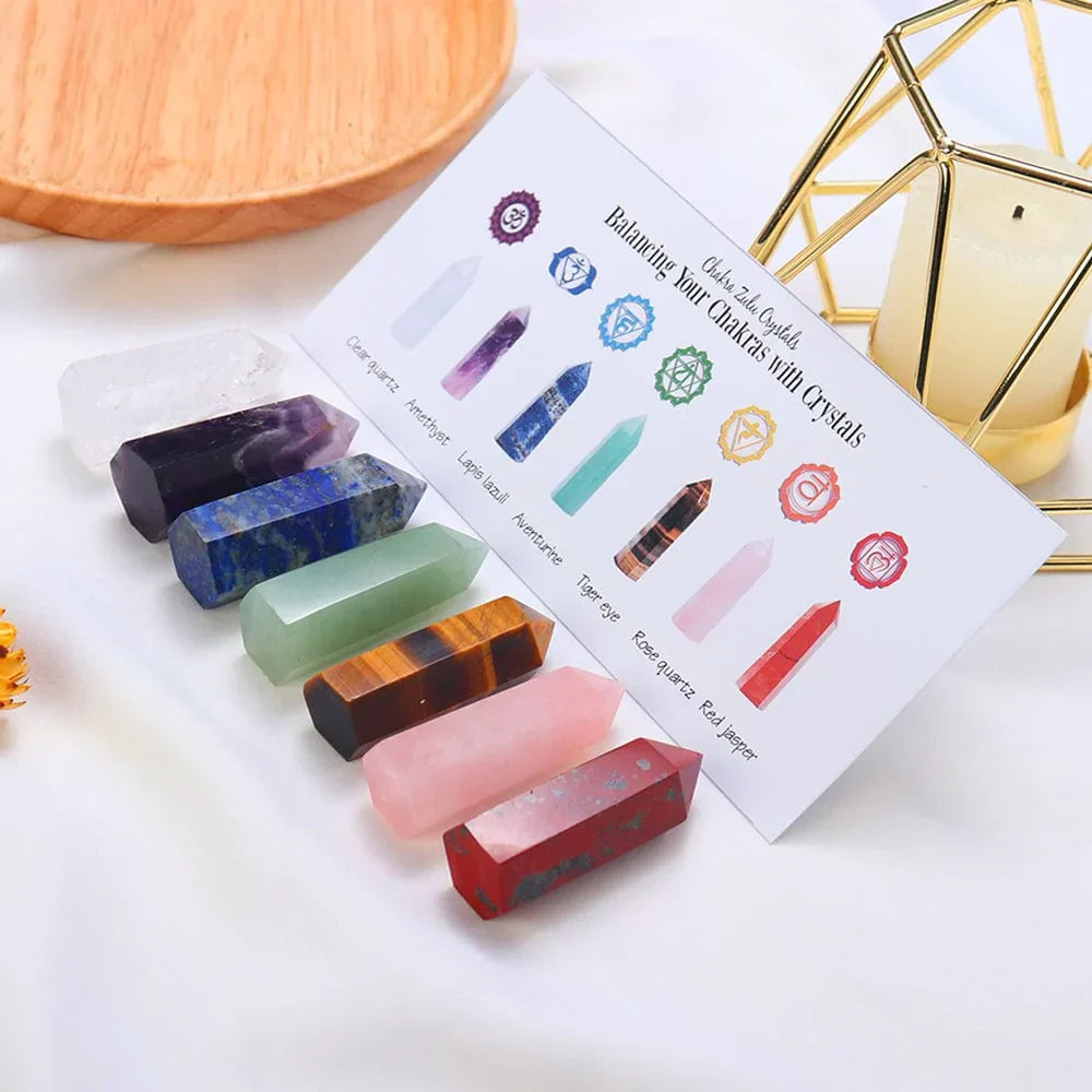7 Chakra Steine Set Geschenk