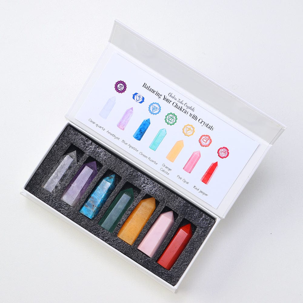 7 Chakra Steine Set Geschenk