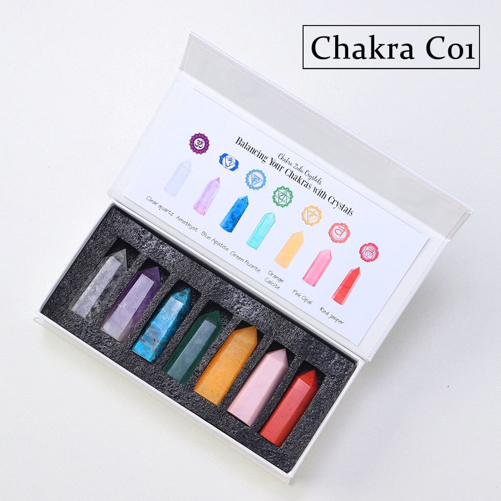 7 Chakra Steine Set Geschenk