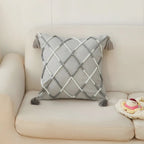 Nordic Geometric Tassel Cushion Cover