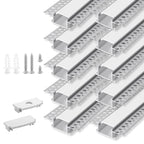 Aluminum LED Channel with Diffuser – 10 Pack