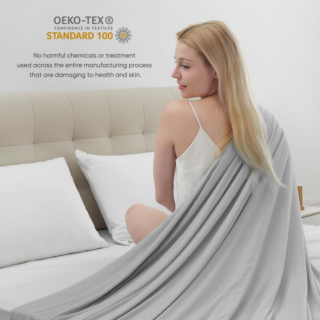 Kühlende Decke – Q-Max>0.5, leichte Bambusfaser, atmungsaktiv & weich