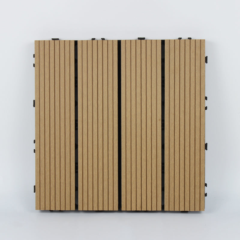 Wood deck board outdoor non-slip embossed floor panel