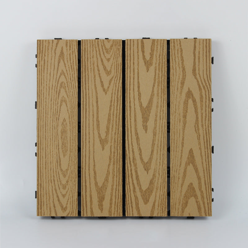 Wood deck board outdoor non-slip embossed floor panel