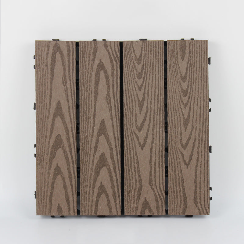 Wood deck board outdoor non-slip embossed floor panel