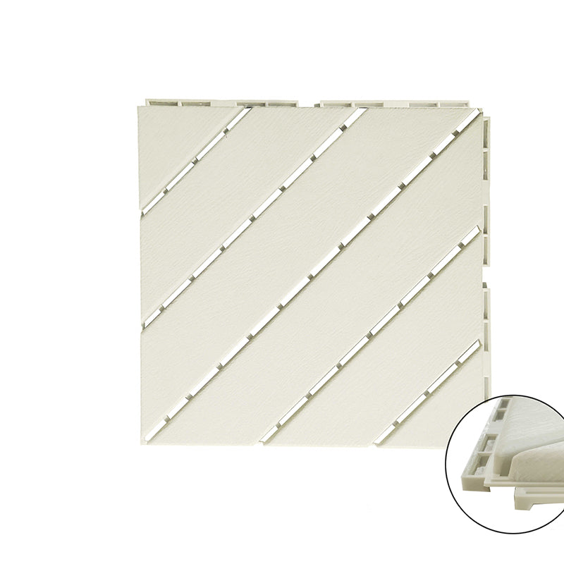 4-Slat 12" x 12" PVC Floor Tiles