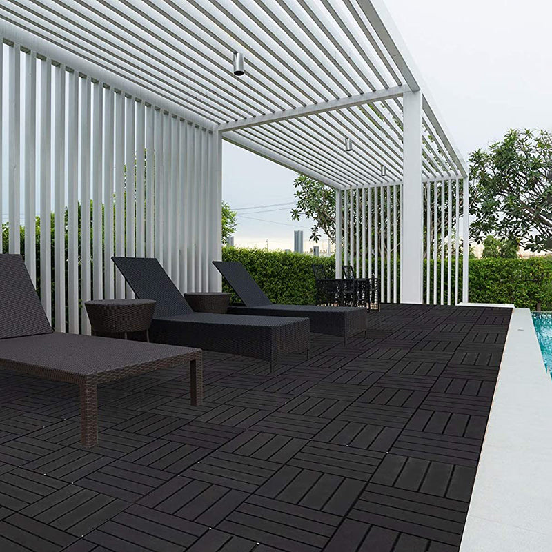 4-Slat 12" x 12" PVC Floor Tiles