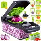16-in-1 Multifunctional Vegetable Cutter with Catch Container