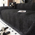 Sofaüberwurf mit Fischgrätmuster