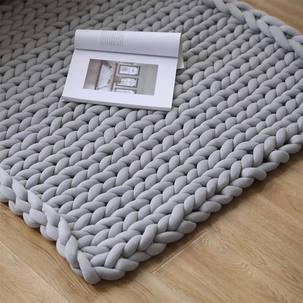 Chunky Knit Handmade Weighted Throw