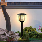 2er-Set Vintage quadratische, wasserdichte LED-Solar-Rasenleuchten