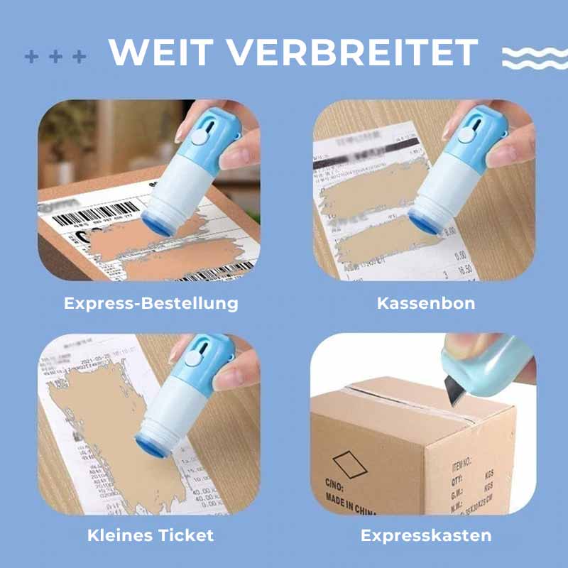Thermapapier-Korrekturflüssigkeit mit Öffnungsmesser