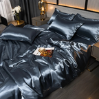 Soft and Breathable Silk-Look Duvet Cover Set