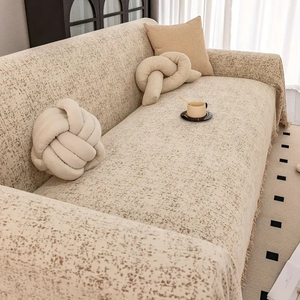 Speckled Pattern Chenille Sofa Cover