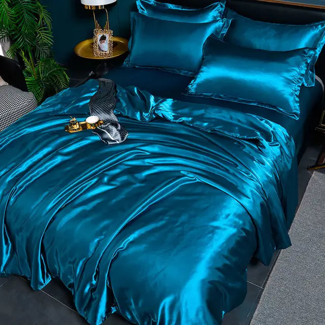 Luxury Solid Satin Duvet Cover