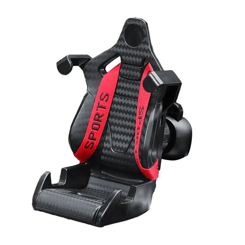 Racing seat phone holder