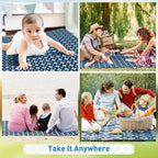 Extra große, wasserdichte Picknickdecke 200 × 200 cm mit 3 Lagen