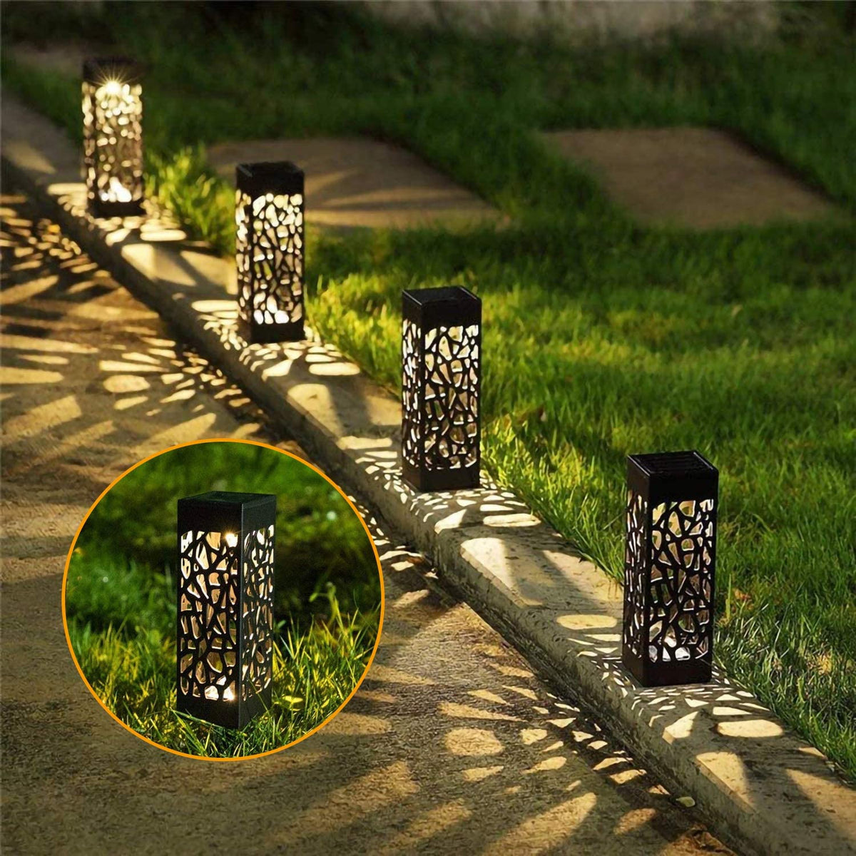 12X Solar LED-Wegeleuchten für den Garten