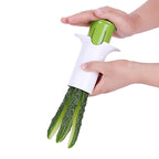 Handheld Julienne Vegetable Slicer With Integrated Safety Guard