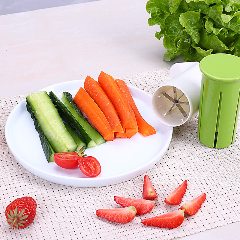Handheld Julienne Vegetable Slicer With Integrated Safety Guard