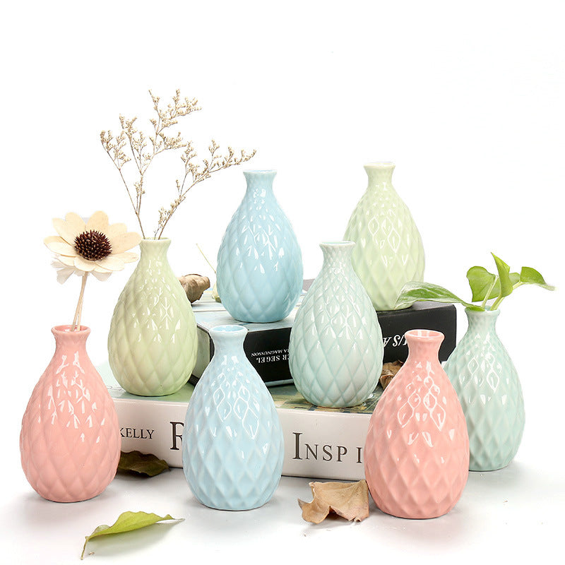 Decorative Textured Ceramic Flower Vase