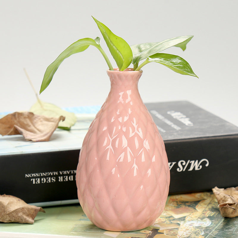 Decorative Textured Ceramic Flower Vase