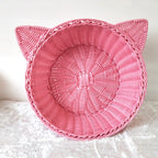 Cat Ear Woven Storage Basket