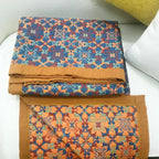 Orange & Blue Pattern Six-Layer Cotton Quilt