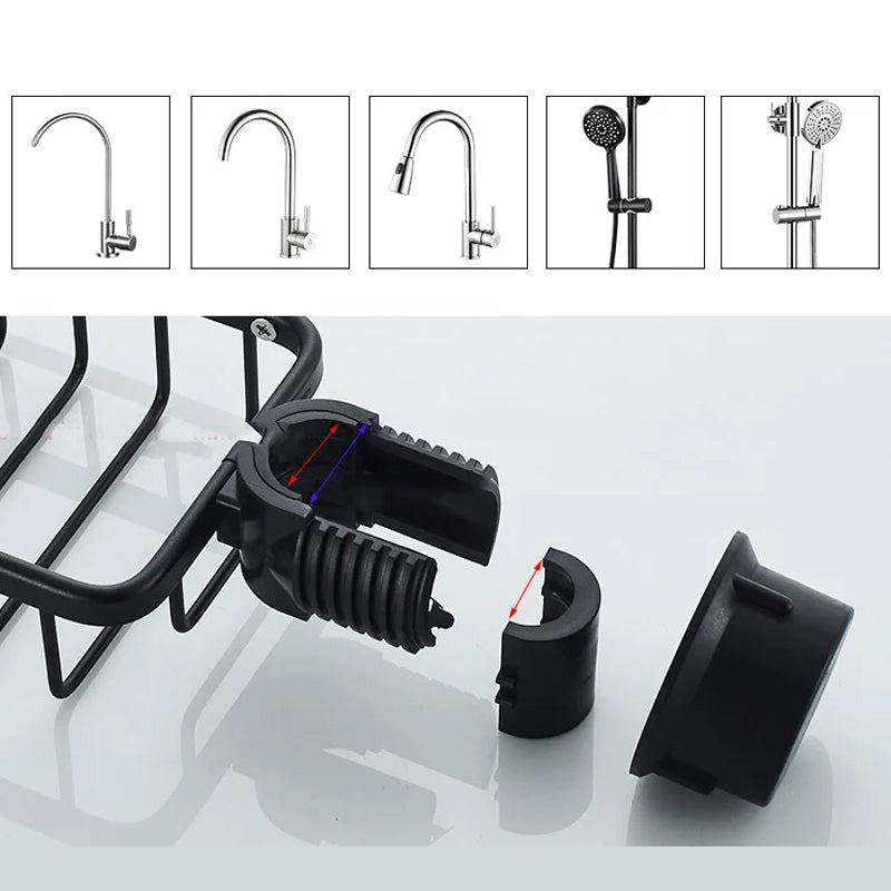 Shower Holder for Shampoo & Soap – Stainless Aluminium – No Drilling