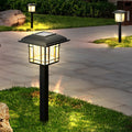 2er-Set Vintage quadratische, wasserdichte LED-Solar-Rasenleuchten
