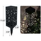 LED-Solar-Gartenleuchte in quadratischer Säulenform