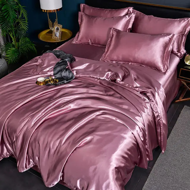 Luxury Solid Satin Duvet Cover