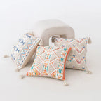 Boho Geometric Tufted Cushion Cover