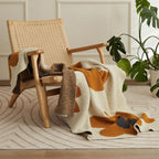 Floral Knitted Throw Blanket