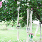 Boho-Makramee-Pflanzenhänger-Set mit handgeknüpften Quasten