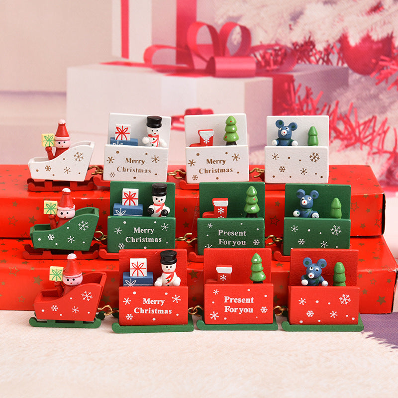 Decorative Christmas Train Figurine Set
