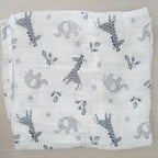 Babydecke aus Baumwoll-Musselin mit Herzmuster
