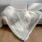 Chunky Knit Handmade Weighted Throw